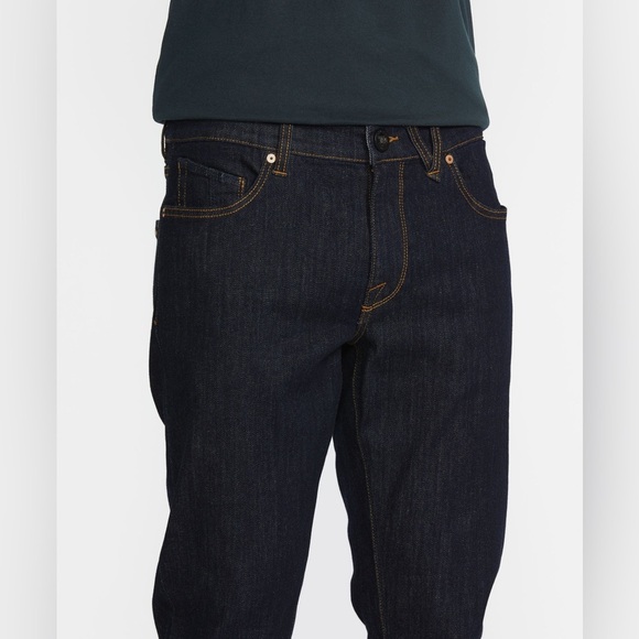Volcom 32 MEN'S VORTA SLIM Straight FIT JEANS dark wash - Picture 14 of 15